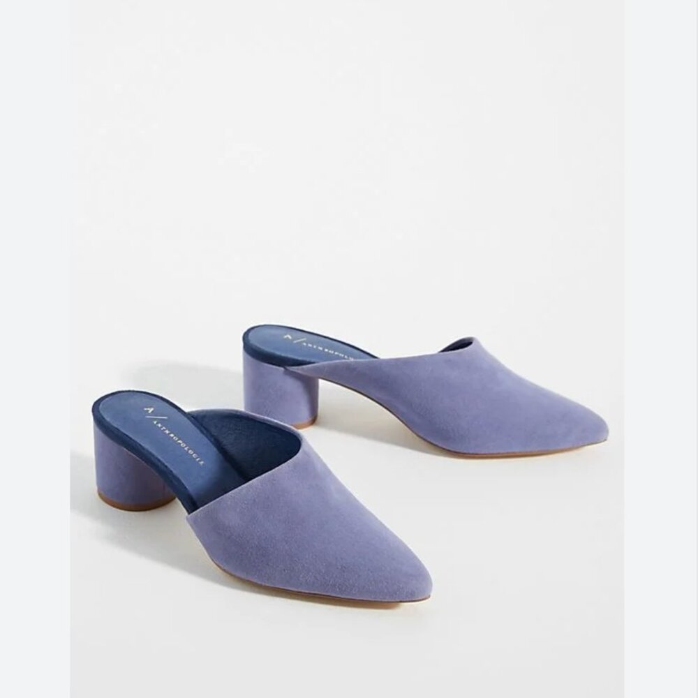Anthropologie Suede Mules